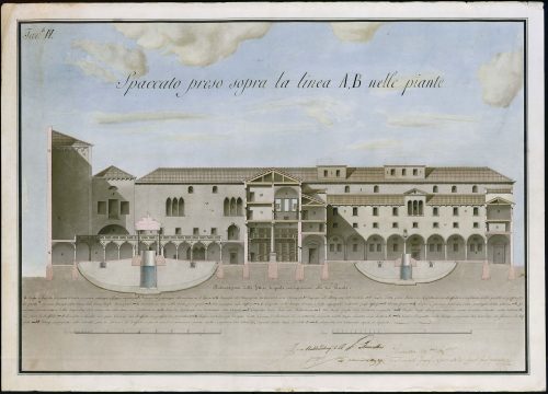 Tavola dell'ex convento di Santa Maria dei Frari da adibire ad Archivio generale veneto, dal fondo Governo veneto, Allegati (1819, 22 marzo)