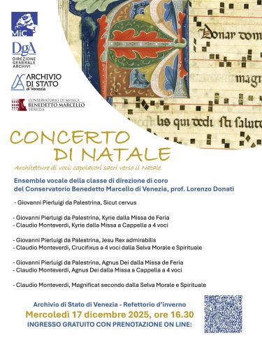 Locandina del concerto di Natale
